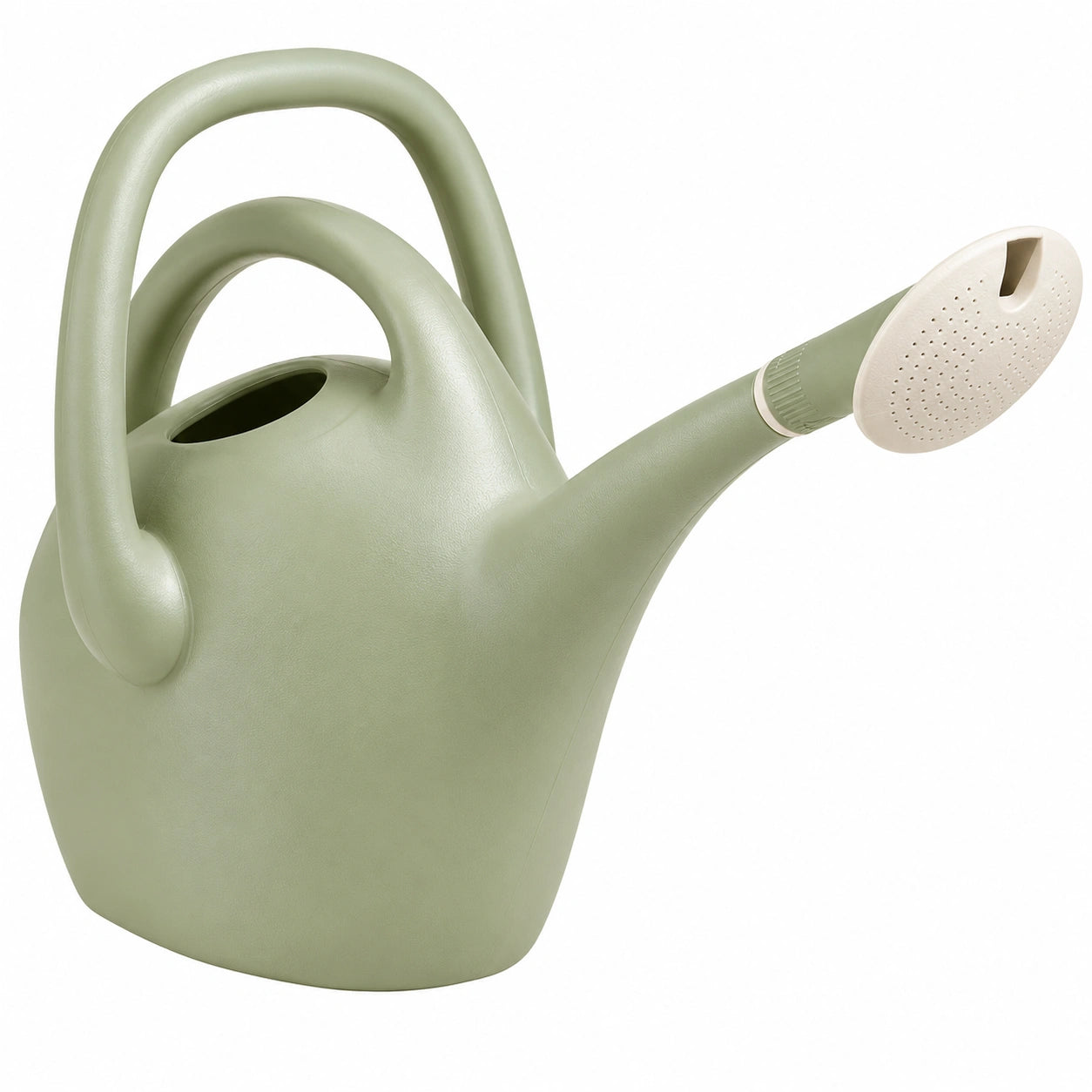 Arrosoir ergonomique 10l vert avec pommeau amovible