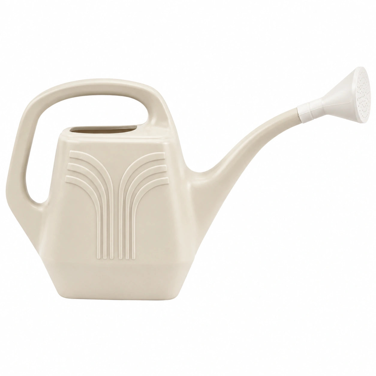 Arrosoir beige 10l avec bec amovible et poignée ergonomique