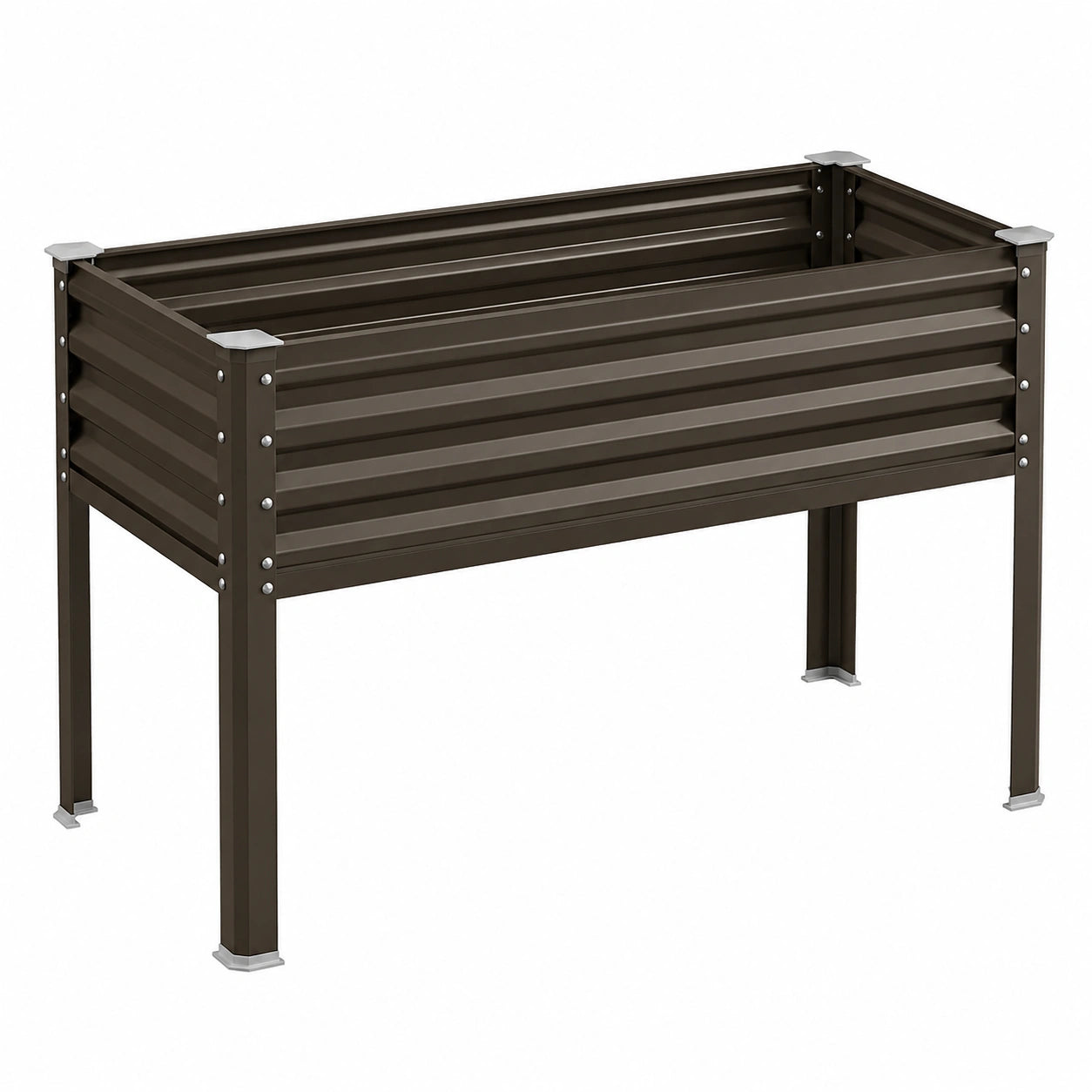 Bac surélevé pour plantes extérieur marron 80x40x80 cm