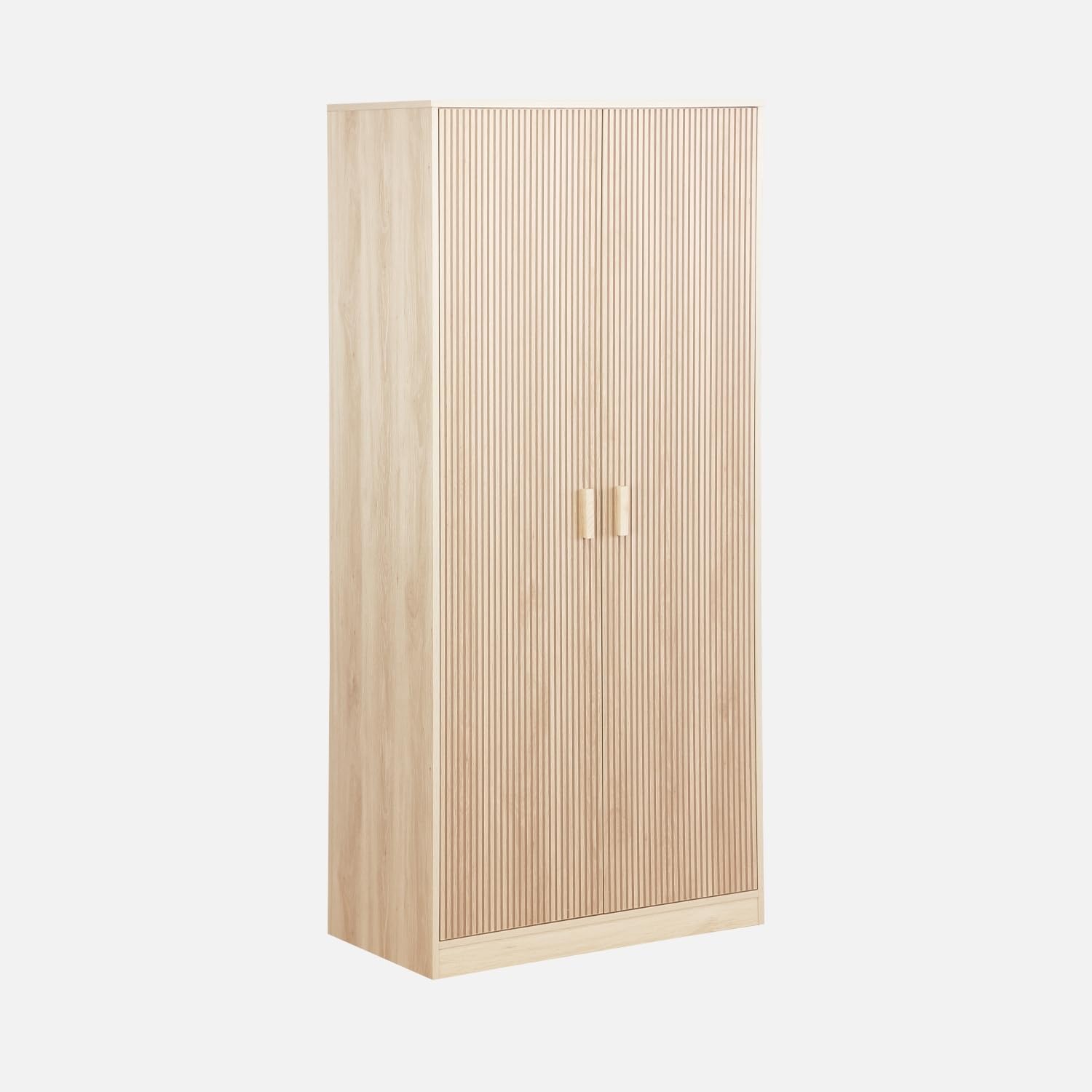 sweeek - Dressing. Armoire. 2 Portes avec penderie et rangements Linear. Panneaux stratifiés et – Armoires, Alice's Garden