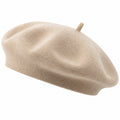 Béret en laine beige élégant