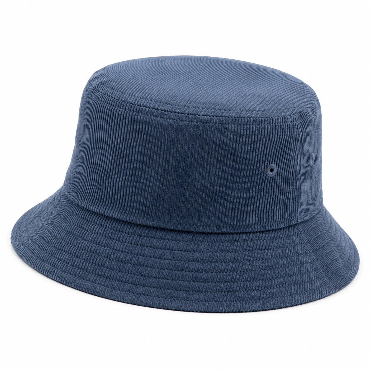 Chapeau bob bleu foncé en velours côtelé
