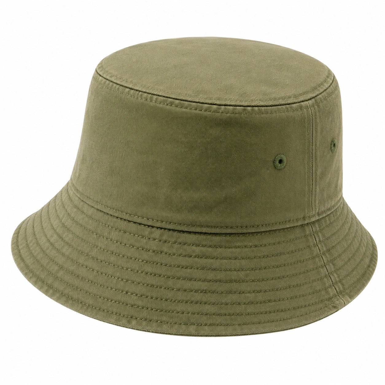 Chapeau bob classique vert kaki unisexe