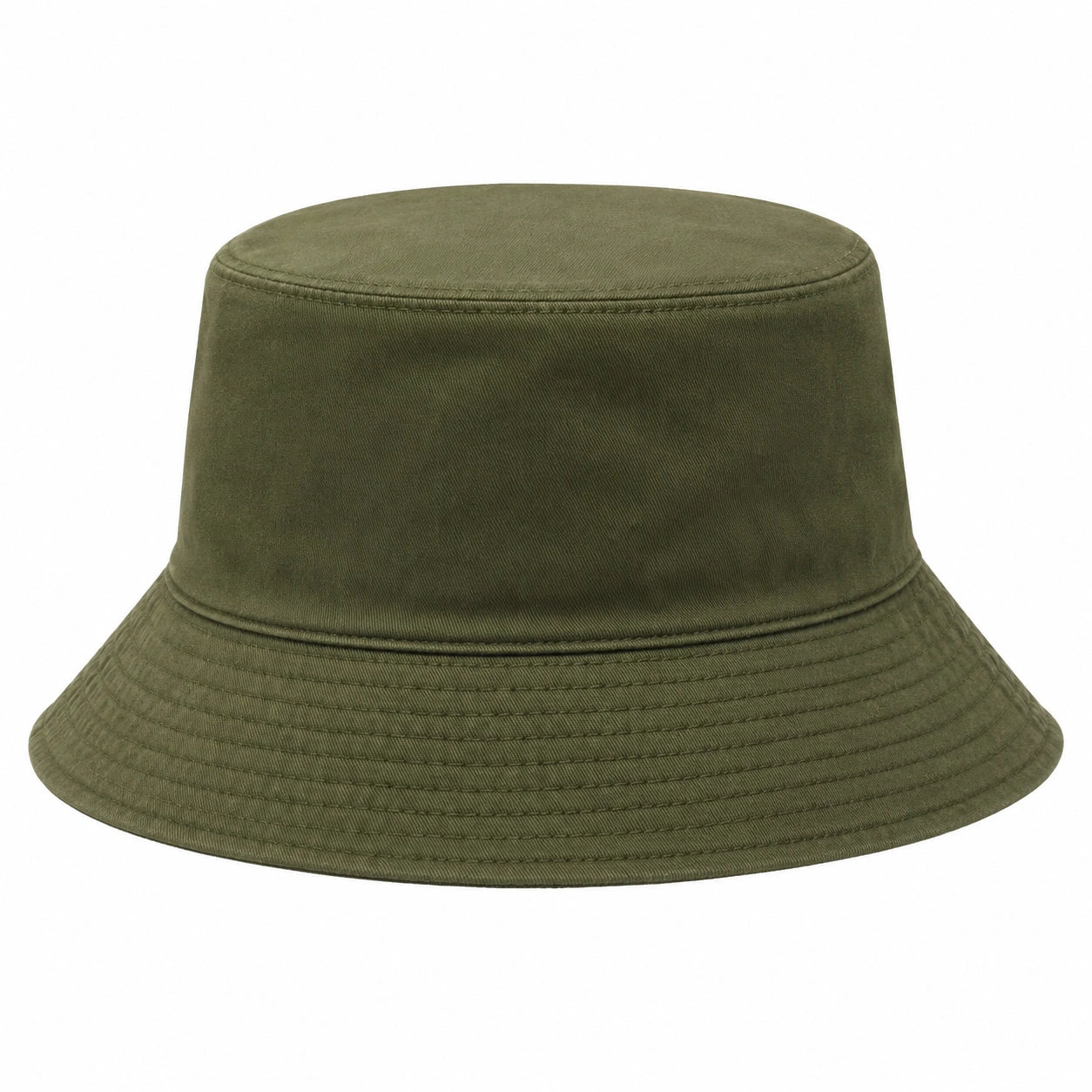 Chapeau bob unisexe vert olive