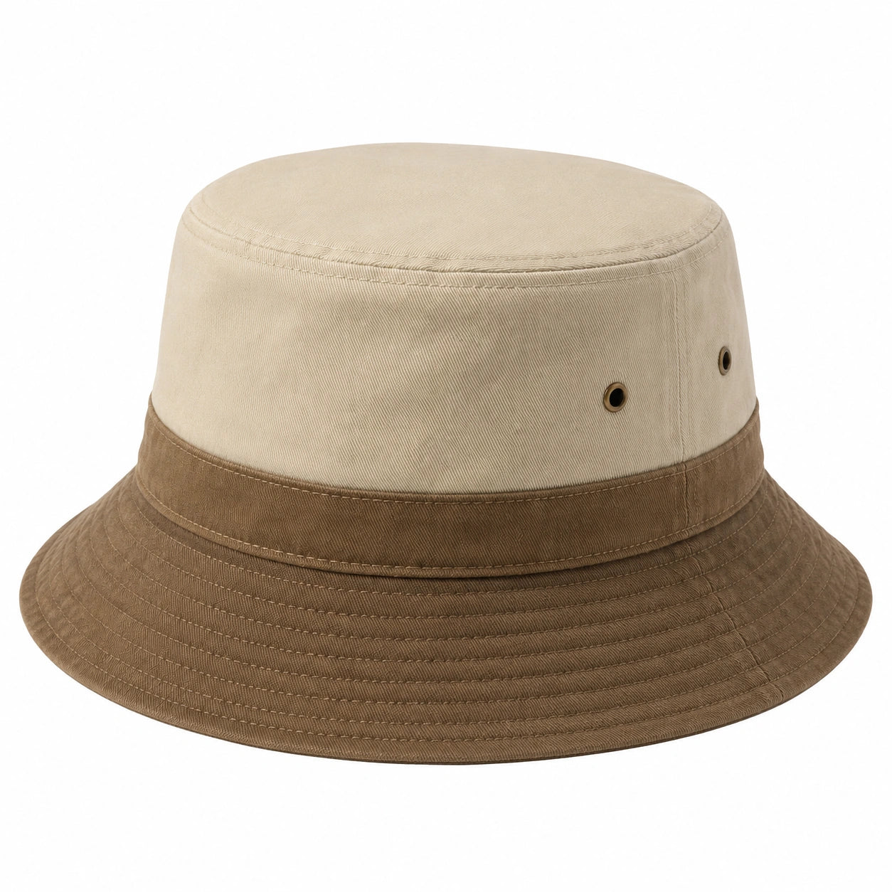 Chapeau bob réversible beige et marron