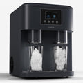 KLARSTEIN Eiszeit Crush Machine à Glaçons Noir – 8 L, 15 kg/24 h, réservoir 1, glaçons en 12 min, ~16/cycle, Glace pilée, écran tactile, alarmes