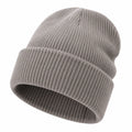 Bonnet d'hiver côtelé unisexe - gris