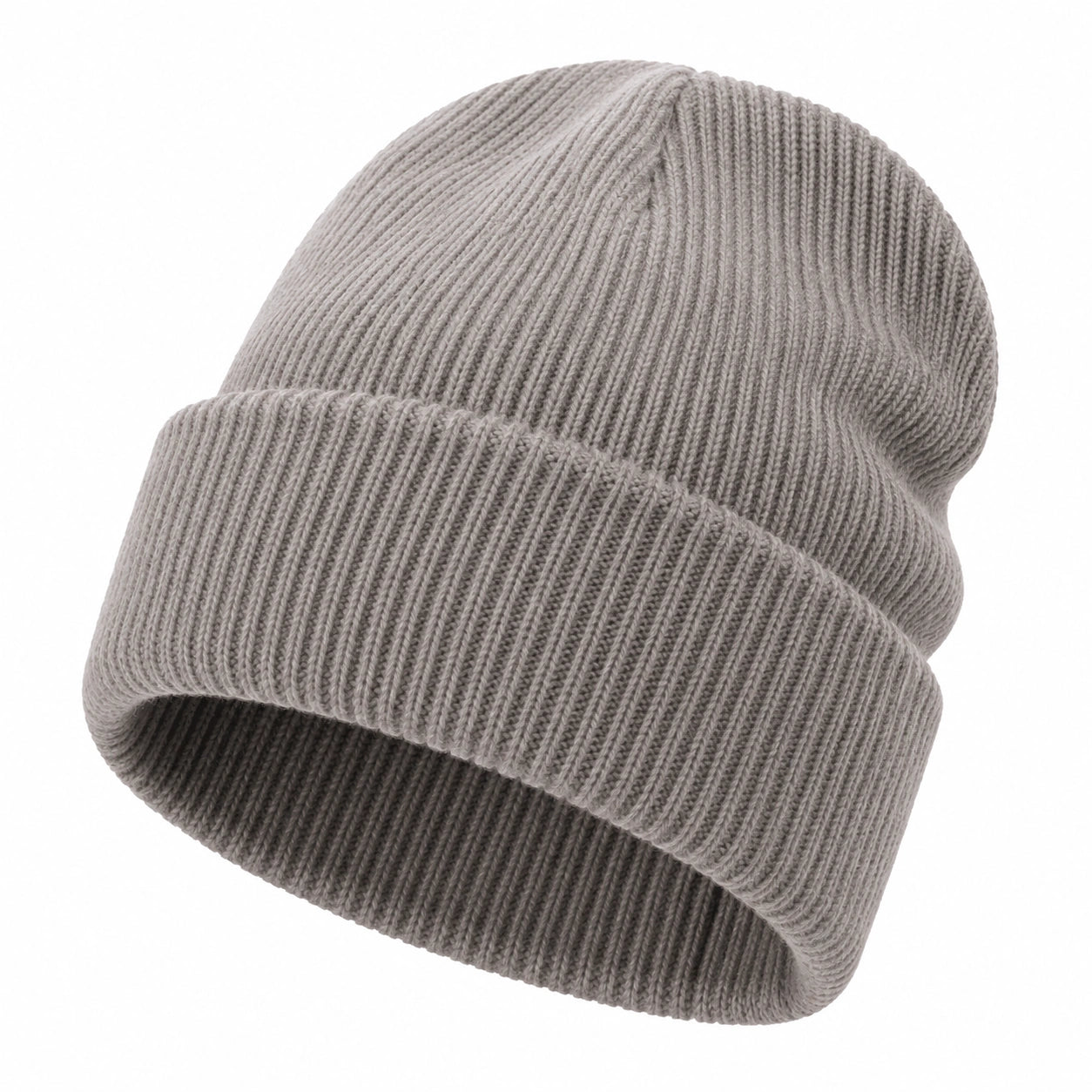 Bonnet d'hiver côtelé unisexe - gris