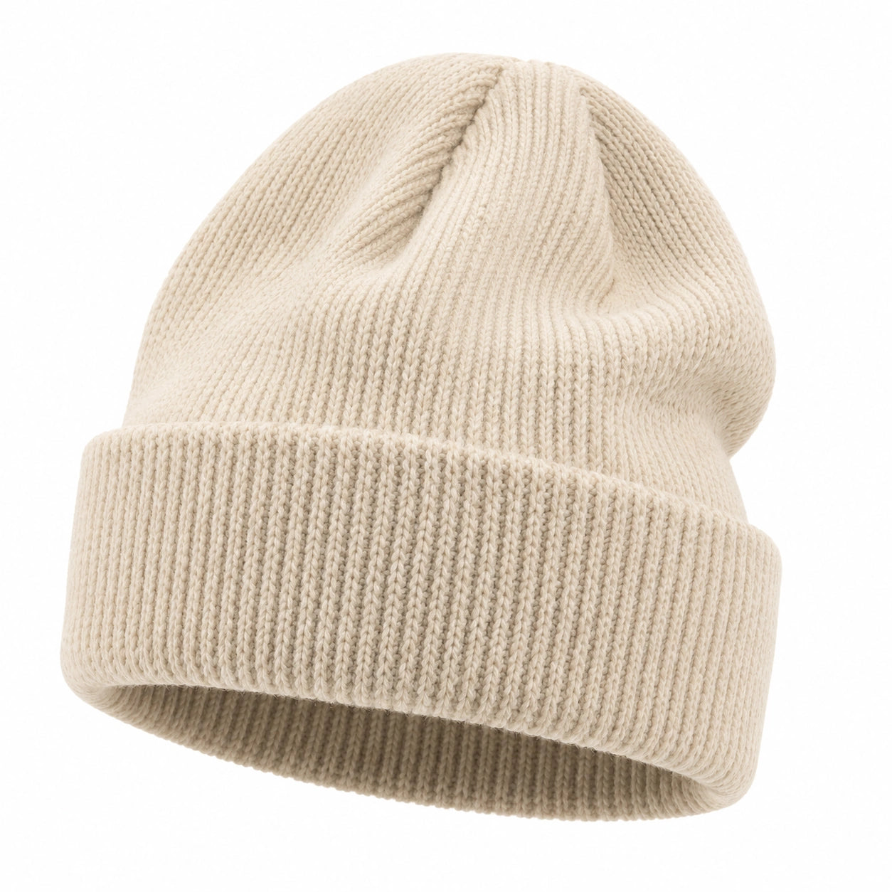 Bonnet tricoté adulte beige
