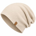 Bonnet en maille beige pour adultes