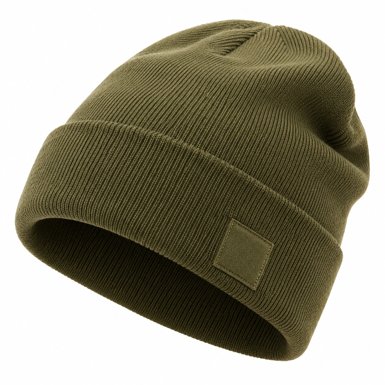 Bonnet en tricot vert kaki pour l'hiver