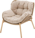 Hespéride - Fauteuil de Salon de Jardin Meloane Beige - Acier Epoxy Anti-Rouille et Résine – HESPERIDE, Balcon, Patio