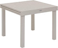 HESPERIDE Hespéride - Table de Jardin Extensible Piazza Argile - 8 Places - Aluminium Traité Epoxy – Beige