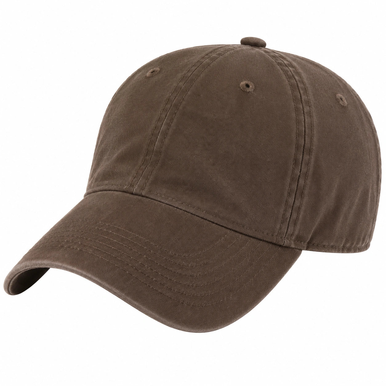 Casquette de baseball unisexe marron ajustable
