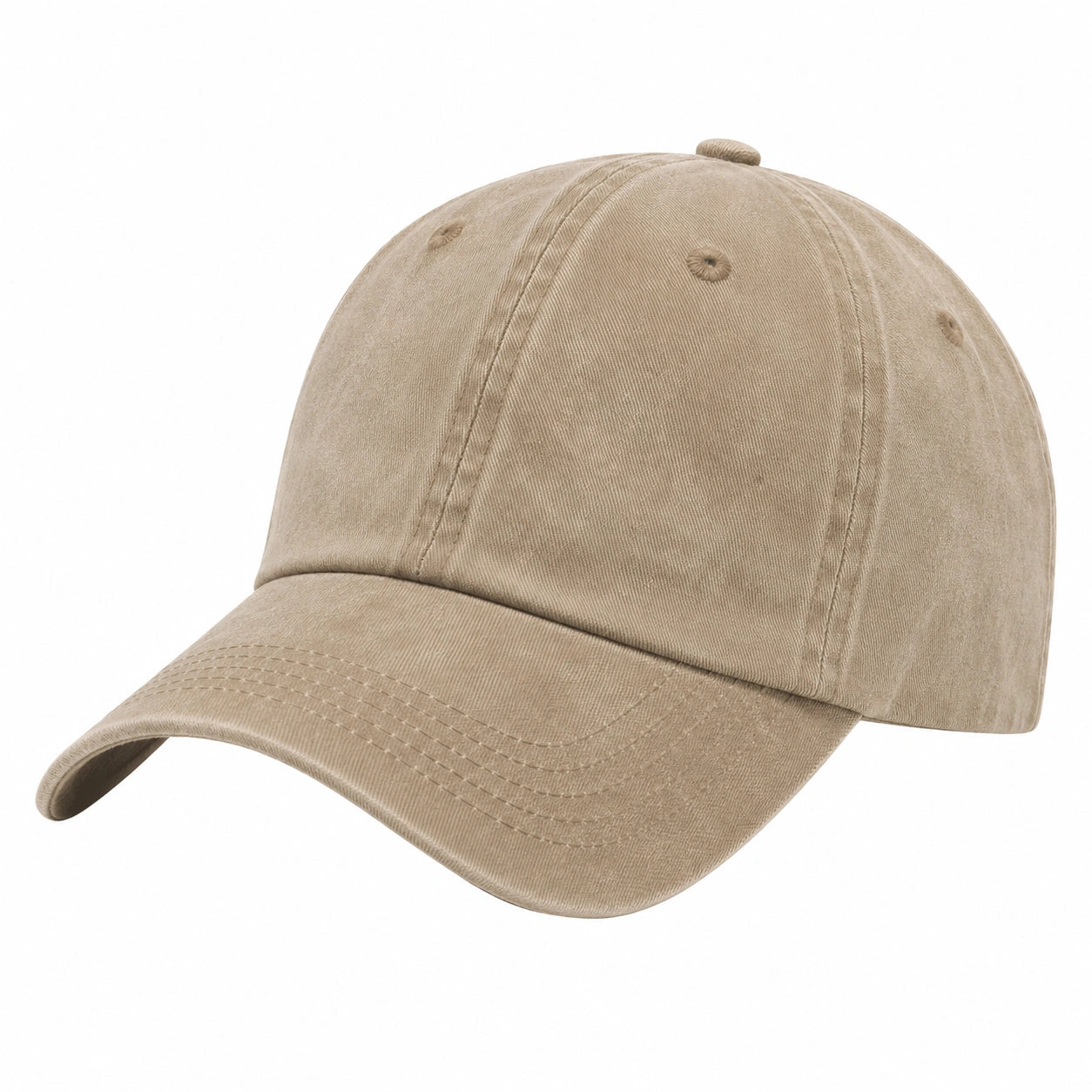Casquette unisexe à visière incurvée beige