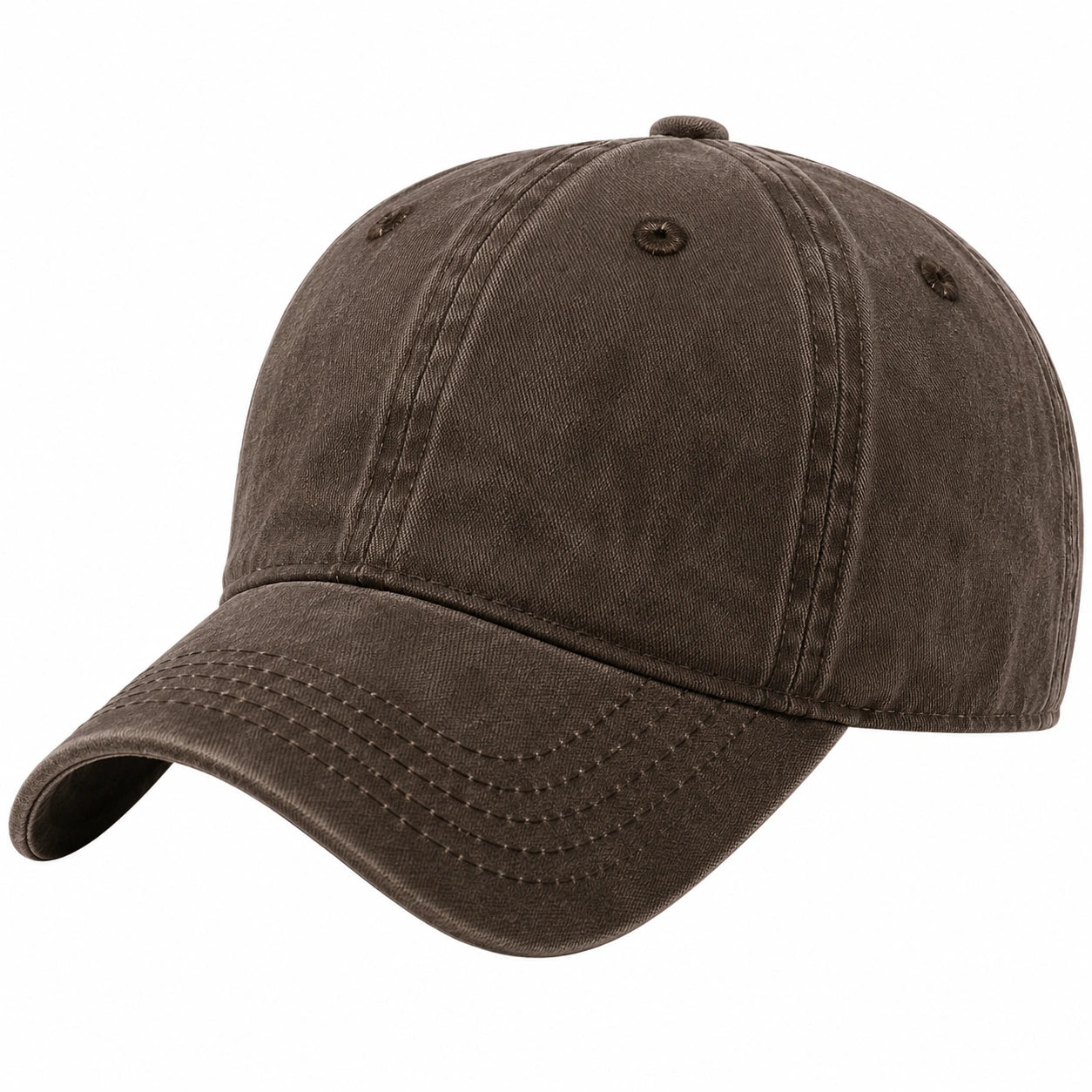 Casquette de baseball marron réglable pour adultes