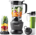 Blenders – NutriBullet, Mixeur chaud et froid Combo gris charbon, 2 couvercles rabattables pour On The Go et 1, 8 l, Mixeur pour smoothies