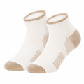 Chaussettes courtes respirantes beige et blanc