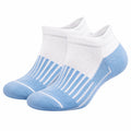 Chaussettes de sport courtes respirantes bleu et blanc