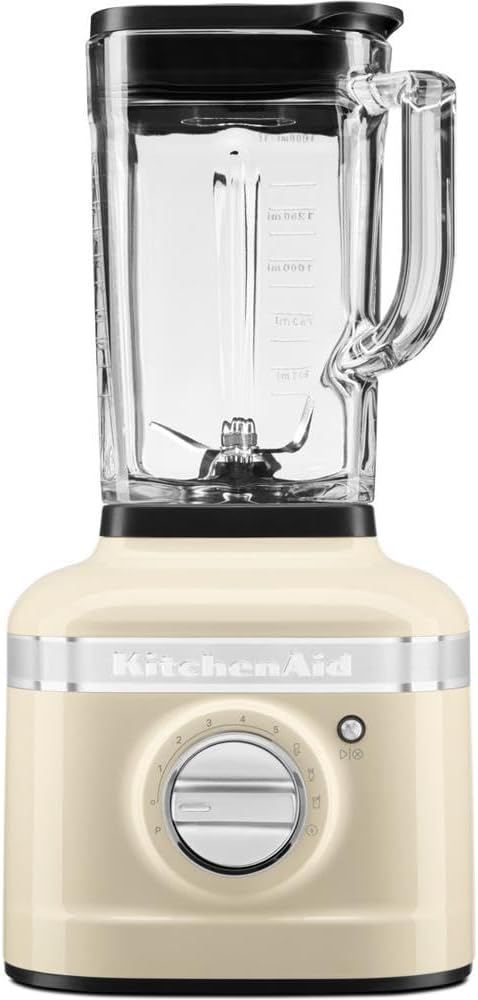 Blender K400 - Bol en verre de 1 – KitchenAid, Crème/Noir/Transparent