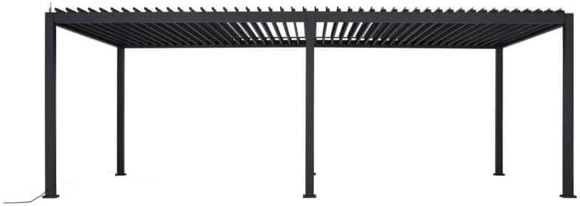 Pergola Double bioclimatique Habrita PER3060BIELEC en Aluminium 18m2 avec ventelles électriques – Tonnelles, Habrita Foresta