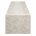 Chemin de table beige avec motif linéaire élégant
