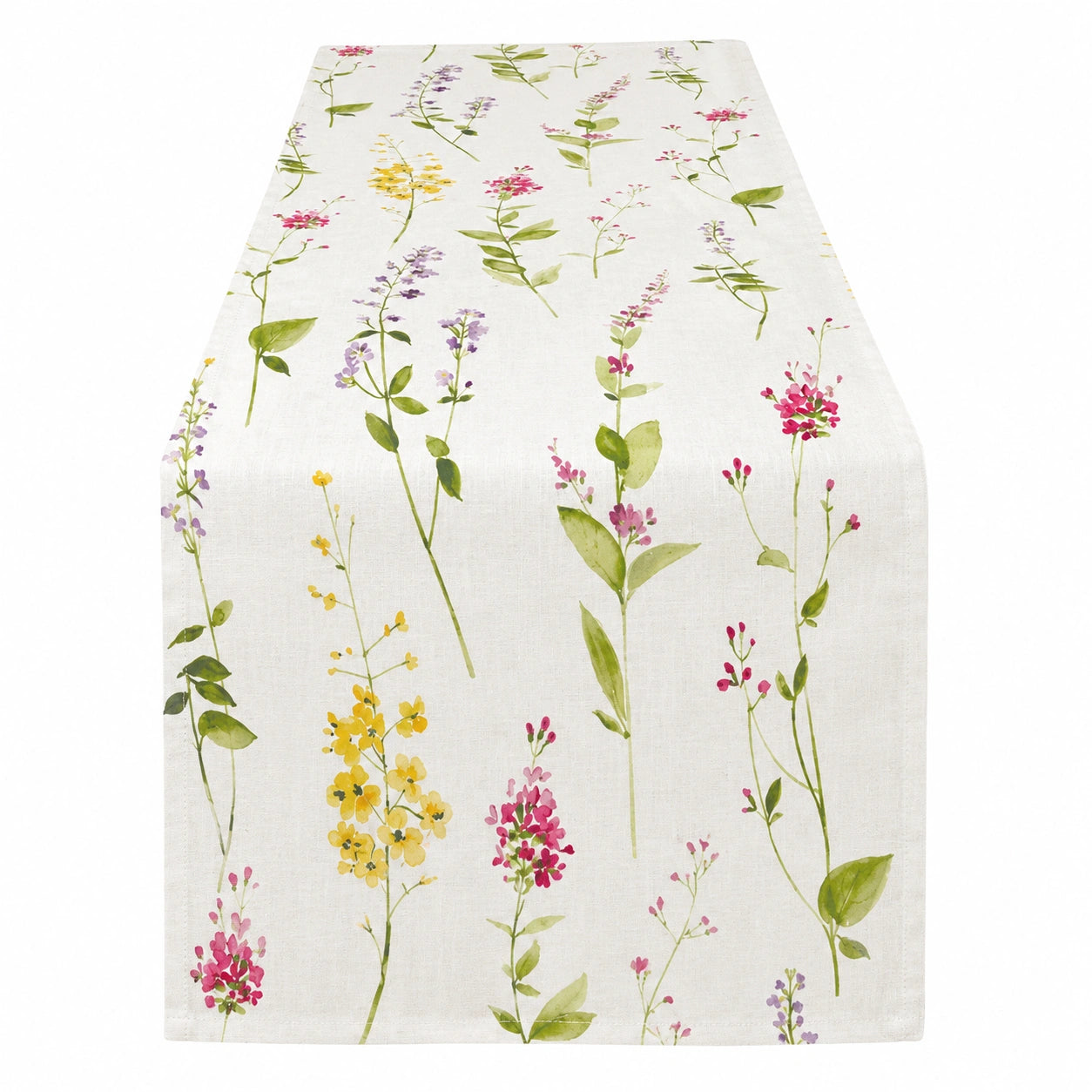 Chemin de table floral multicolore 150x40cm