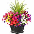 Arrangement floral artificiel avec fleurs multicolores