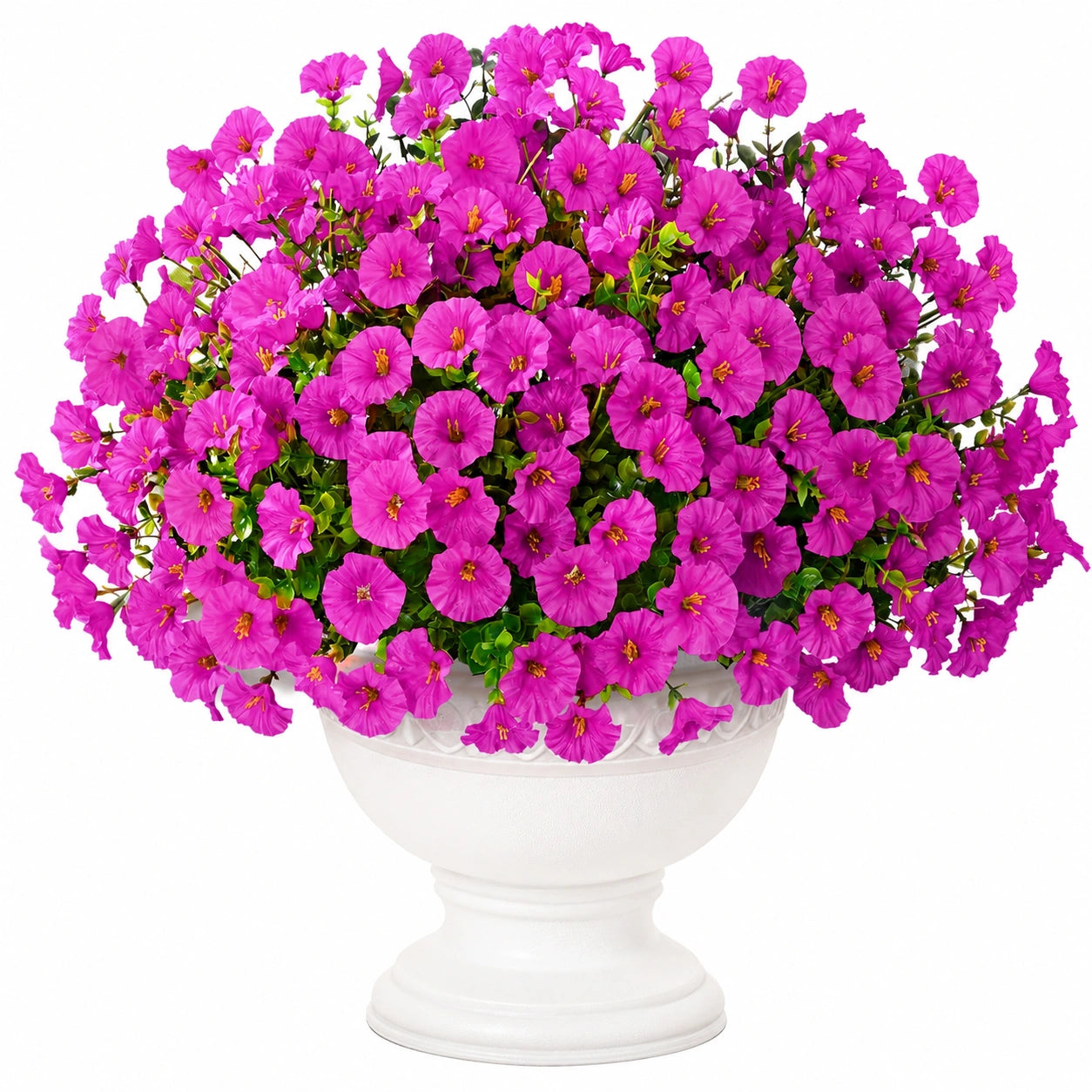 Arrangement floral artificiel en pot rose