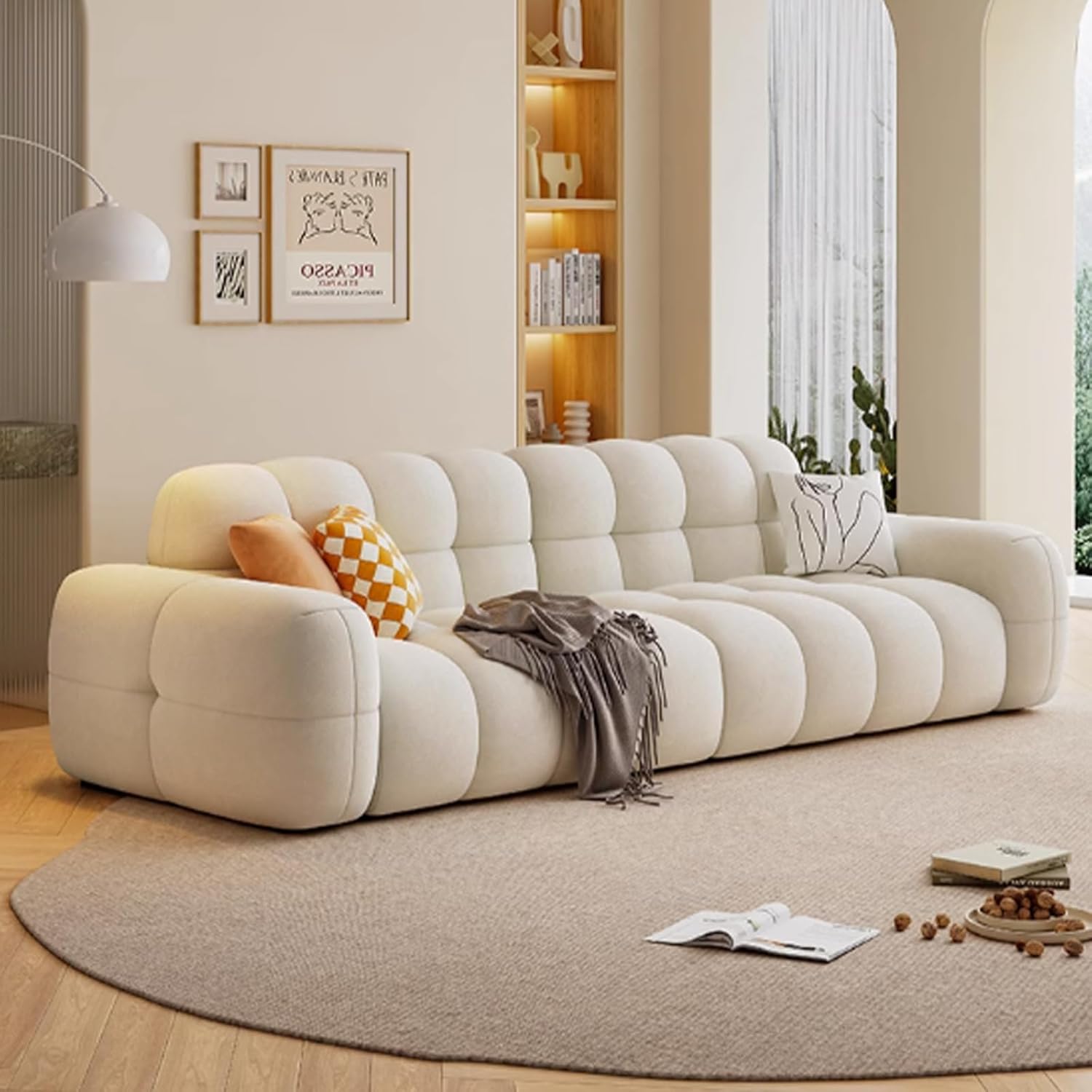 design élégant de 1 – Canapé 2 places confortable en forme de nuage à bulles – Canapés et divans, 6 m, canapé profond en guimauve