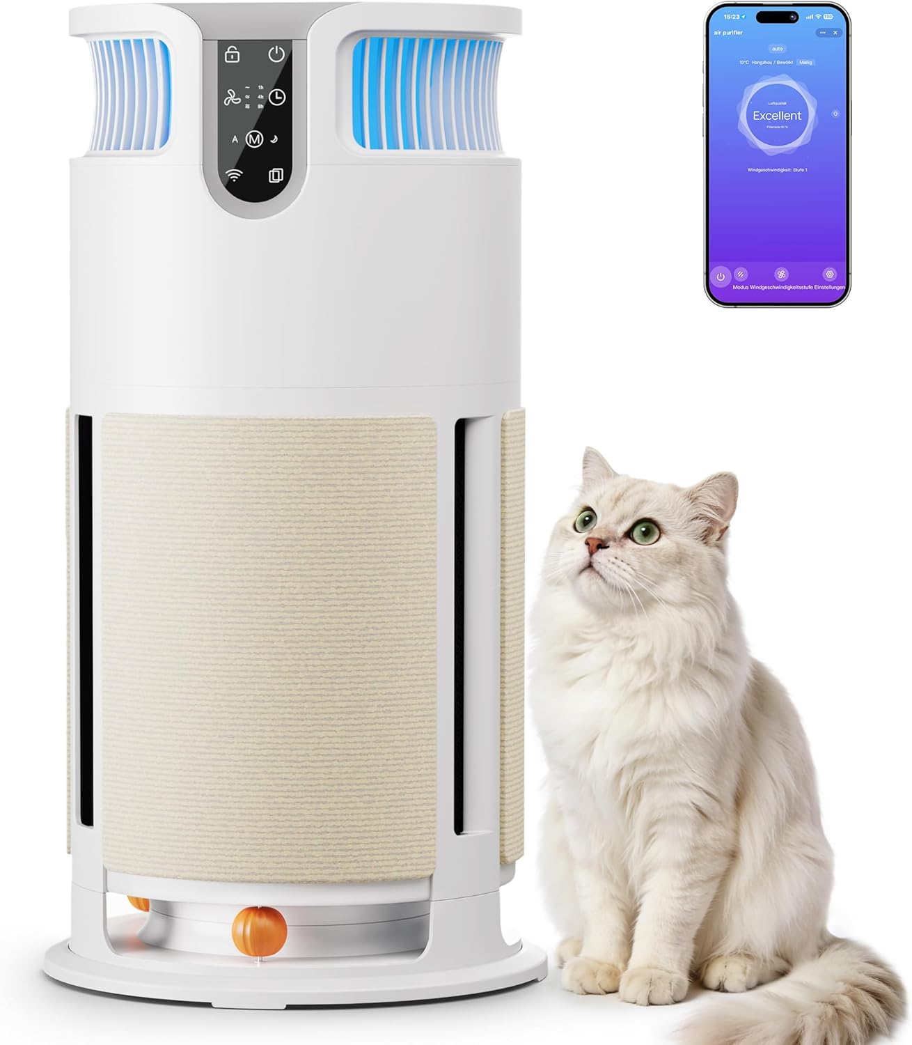 Devoko Purificateur d'air Intelligent pour Animaux – Air Purifier élimine 99, idéal pour les foyers avec animaux