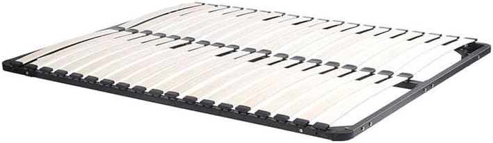 Compatible avec une couette 220x240 cm – Vente- - Sommier Cadre à Lattes 120 x 190 cm - 2x19 Lattes - sans Pieds - Noir - Kalista
