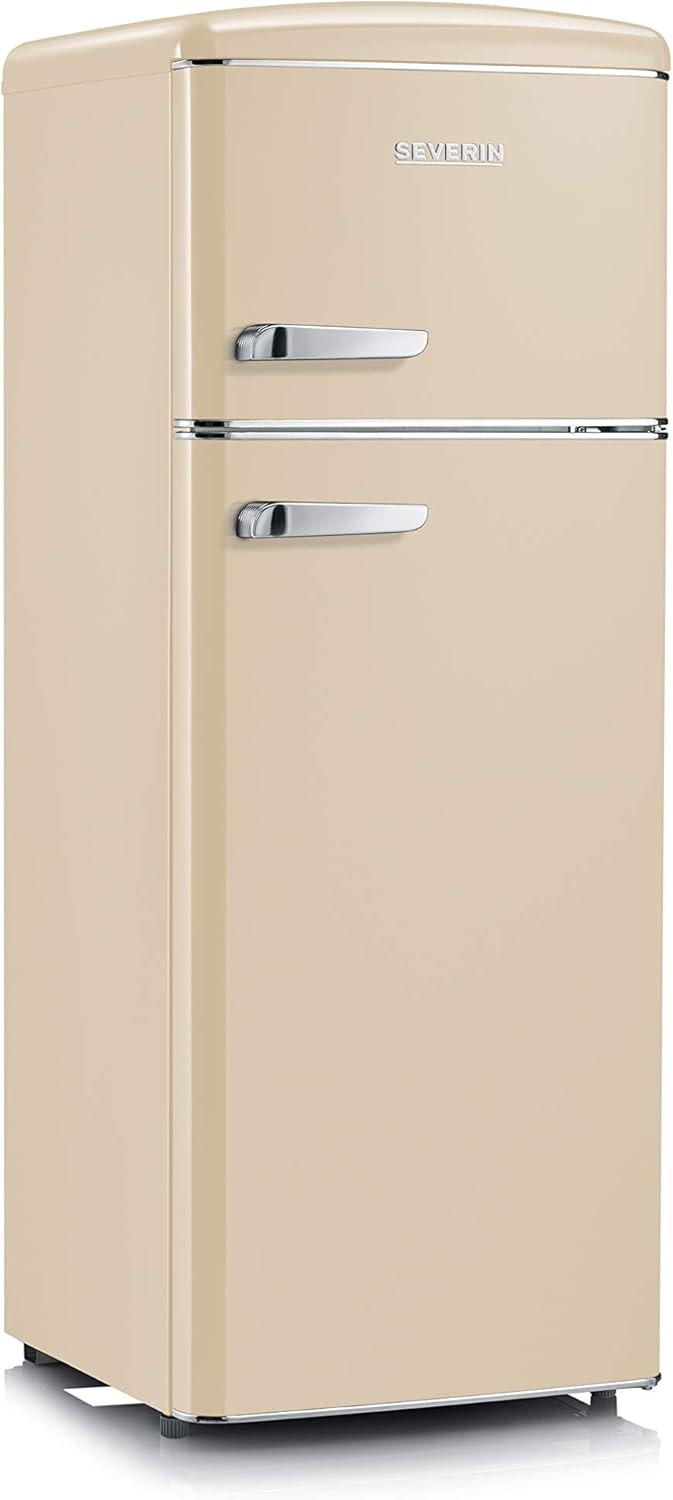 Réfrigérateurs standard – Severin, Réfrigérateur Congélateur 2 portes, Largeur 55 cm, 206L, RKG 8933, Veggibox incluse, Pose libre, Classe E