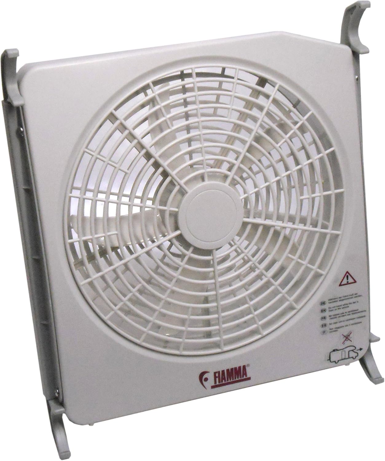 Ventilateurs – Fiamma, Ventilator Turbo-Kit 12 Volt, White, Peut également être utilisé avec des piles (8 piles 1,5 V) (non incluses), Blanc