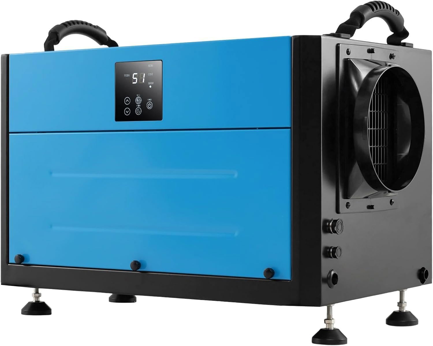 5L/Jour – Deshumidificateur d Air Industriel 73, GOPLUS, Débit d'air 403m3/h, Déshumidificateur Electrique 20%-90% Humidité, Bleu