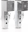 XPOtool 2X Béquilles de Support pivotantes – pour Remorques & matériel de Fixation, Longueur 350 mm, levée 200 mm, Capacité Max. 1300 kg, Argent