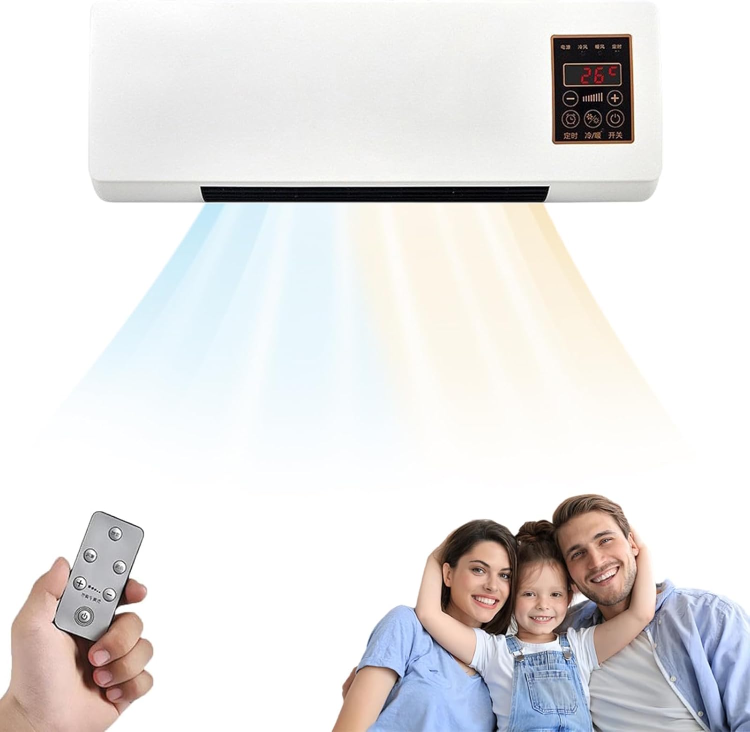 Climatiseurs portables – Climatiseur Portable Climafy 2025 avec Télécommande, pour la Maison Ou Le Bureau, 12 000 Btu, Design Céramique Ptc