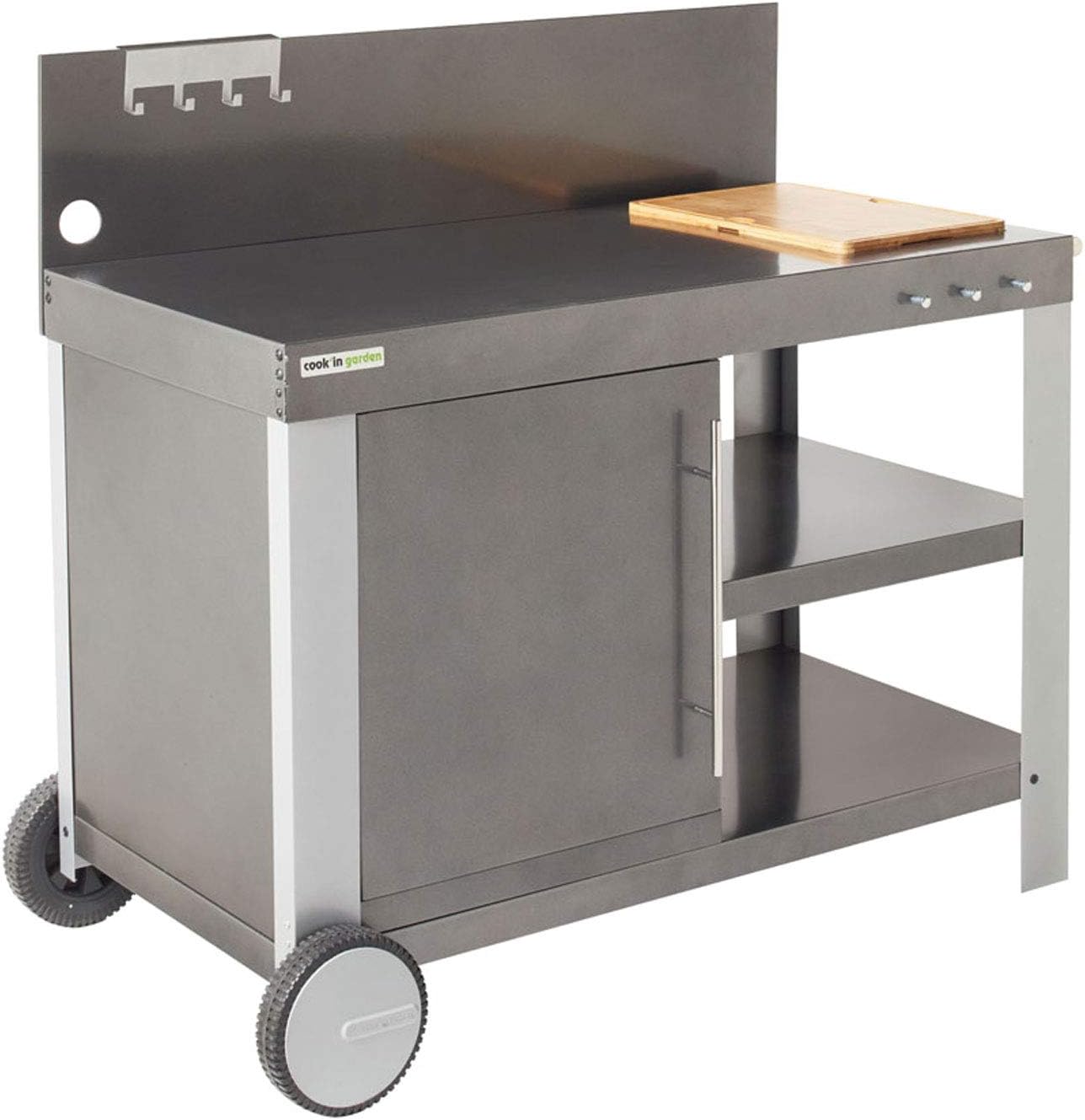 Grand Chariot de Jardin avec Plan de Travail – Cook'in Garden - Desserte Nova 110 – Cuisines d'extérieur, Cook'in garden