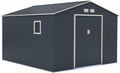 X-METAL Abri de Jardin en Acier Galvanisé 13m2 – Anthracite avec Kit d'ancrage, Abri à Outils Abri de Rangement Extérieur, Hautes Parois 175cm