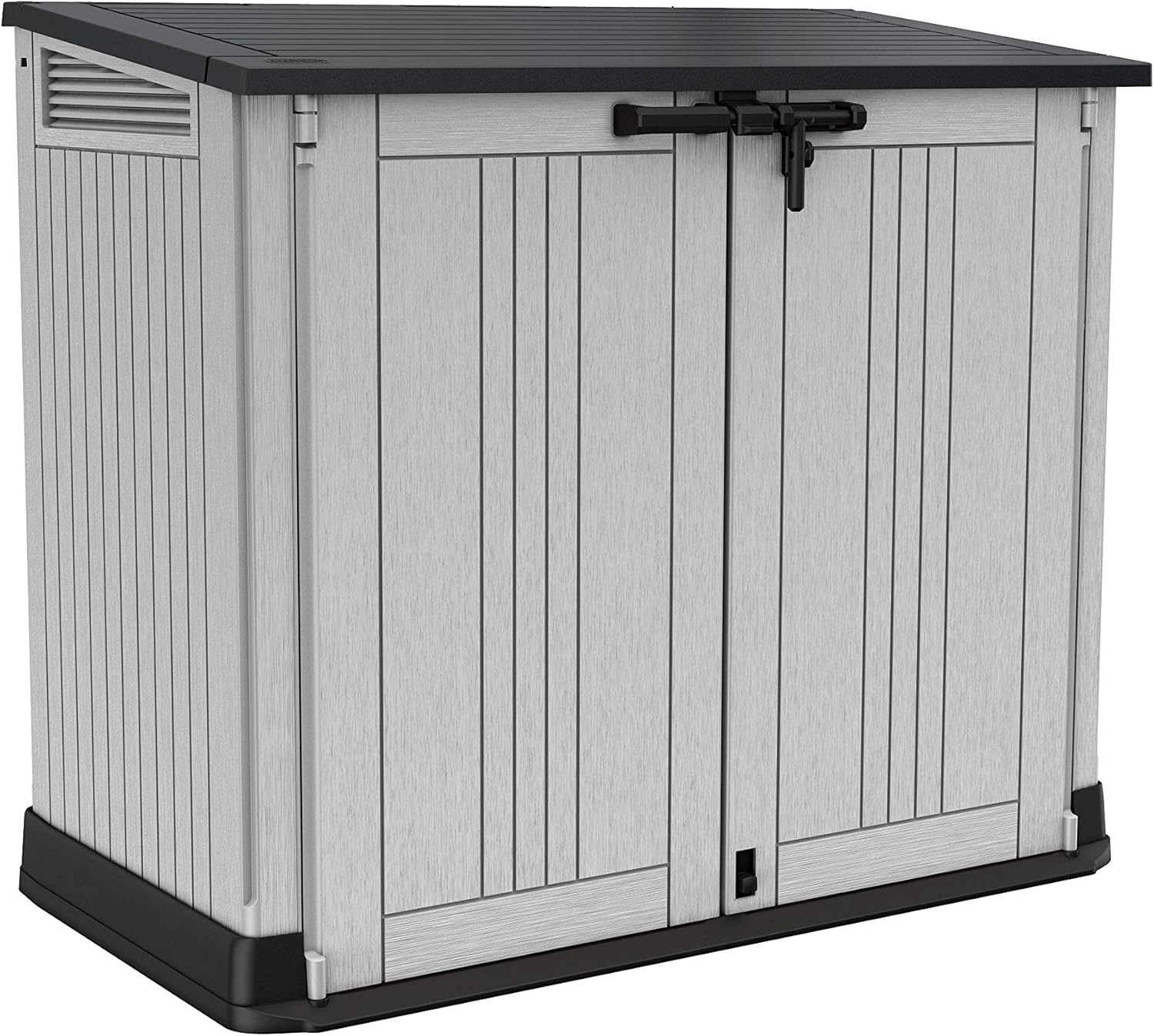 Keter 249317 Store it Out Nova Abri de jardin extérieur 132 x 71 – 5 cm, gris clair avec couvercle gris foncé, 5 x 113