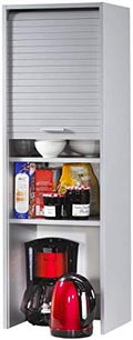 Meuble de Cuisine Alu 1 Rideau 4 Niches L 40 H 123.6 P 35 cm – Rangements sur pied, SIMMOB, Gris