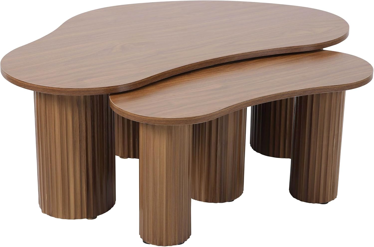 Table Basse gigogne en mélaminé Bois foncé – Tables basses, Oviala