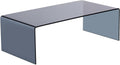 Vente- Vente- - Table Basse en Verre trempé courbé et fumé - Noir - Alonzo – Longueur 118 cm, Largeur 63 cm, Hauteur 45 cm, Poids 31 kg