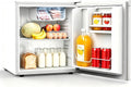 WELLENT Mini Réfrigérateur 46L Petit Réfrigérateur avec Congélateur & Porte Réversible Thermostat 7 – 43 dB, Blanc
