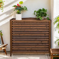 100x44x93cm – Cache Climatiseur Exterieur Balcon Cache Clim Bois Housse Climatiseur Extérieur Cache Pompe À – Housses de chauffage extérieur
