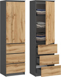 Armoire Multi-usages avec 3 tiroirs 3 Compartiments et Portes - Armoire Universelle pour Bureau – Meubles, KUBUTKU