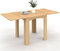 IDMarket Table à Manger Extensible Rectangle Dona 4-8 Personnes hêtre 80-160cm – Chêne Clair