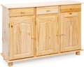 Largeur: 130 x hauteur: 87 x profondeur: 43 cm – Inter Link, Bois Naturel