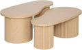 Atmosphera Soleya lot de 2 tables basses 99 cm finition naturelle, Paris Prix