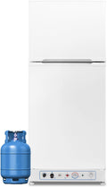 Frigo Gaz/220V avec Congélateur – Frigo Gaz 175L – Mini réfrigérateurs, Smad, 129+46, Silencieux pour Gîte, Blanc, Garage, Camping